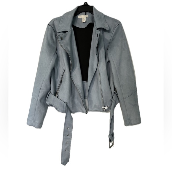H&M faux suede moto jacket - Picture 5 of 11